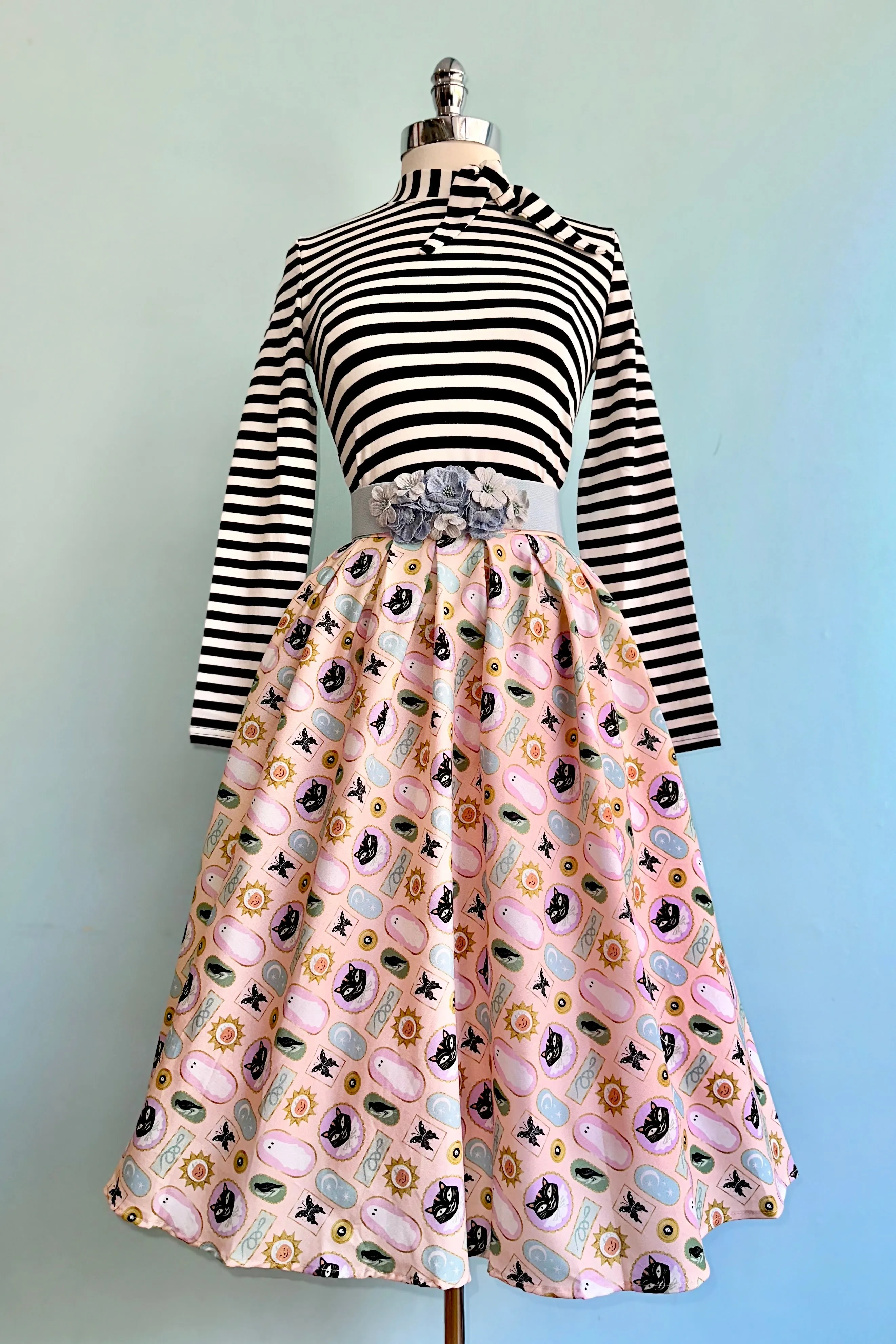 Framed Halloween Doris Skirt in Blush by Retrolicious