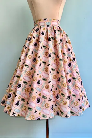 Framed Halloween Doris Skirt in Blush by Retrolicious