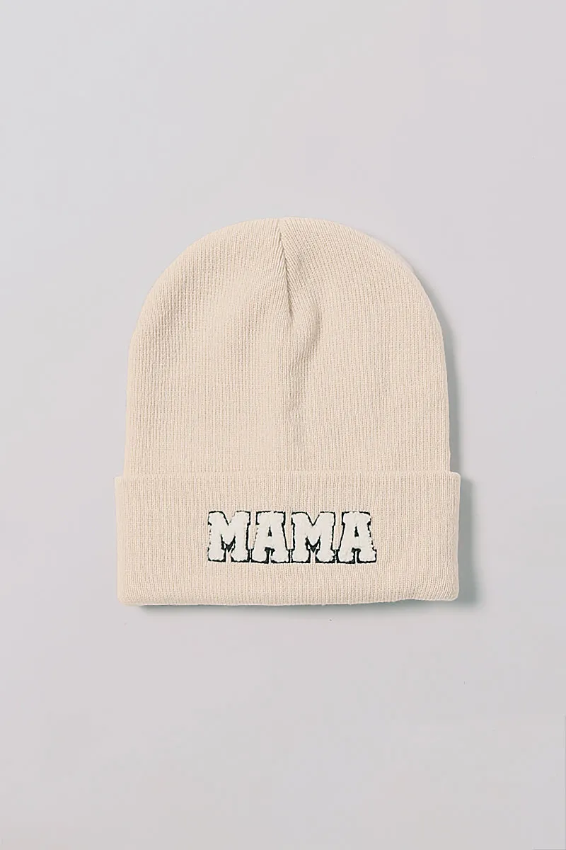 FWBB3181 - MAMA Chenile Patch Beanie