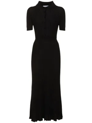Gabriela Hearst   Amor knit polo midi dress 