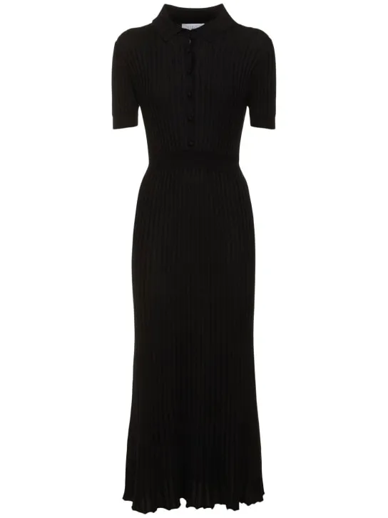 Gabriela Hearst   Amor knit polo midi dress 