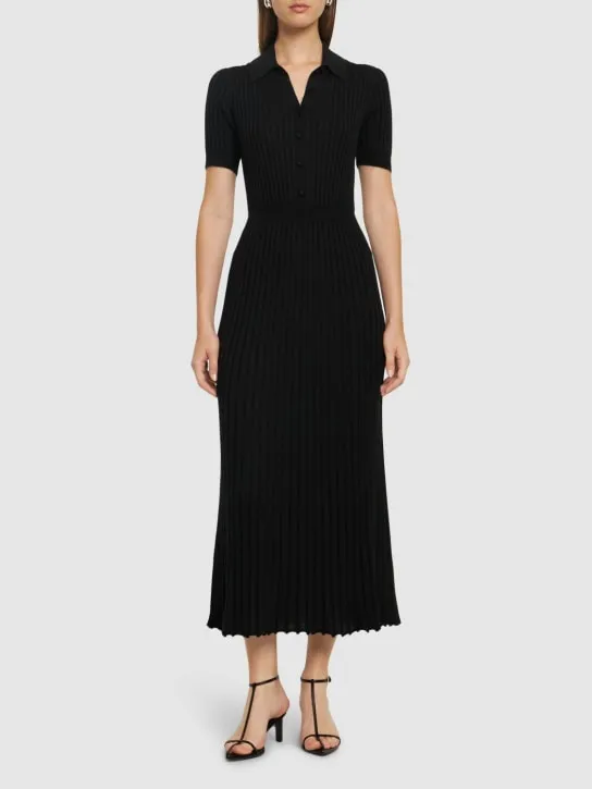 Gabriela Hearst   Amor knit polo midi dress 