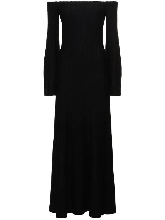Gabriela Hearst   Menil wool blend rib knit midi dress 