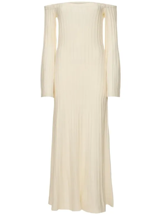 Gabriela Hearst   Menil wool blend rib knit midi dress 