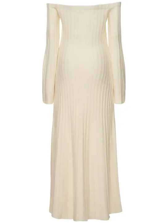Gabriela Hearst   Menil wool blend rib knit midi dress 