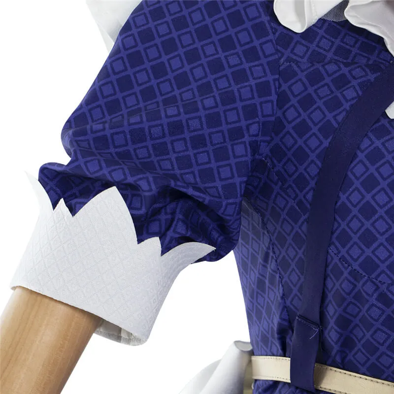 Game Arena of Valor Coffee Maid Dress Lovely Sexy Daji Dress Blue Maid Cosplay Costume