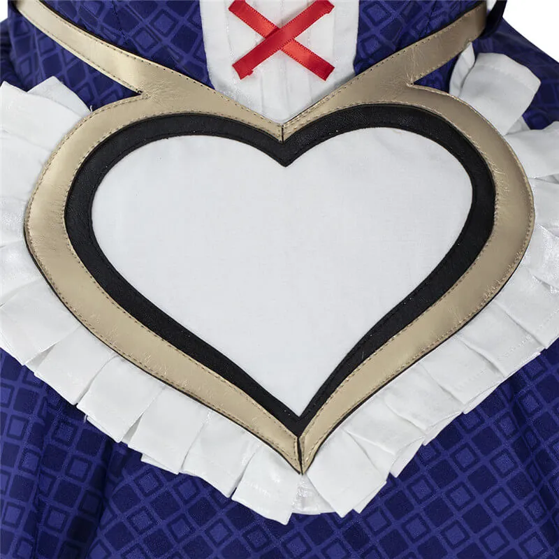 Game Arena of Valor Coffee Maid Dress Lovely Sexy Daji Dress Blue Maid Cosplay Costume