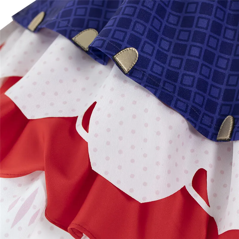 Game Arena of Valor Coffee Maid Dress Lovely Sexy Daji Dress Blue Maid Cosplay Costume