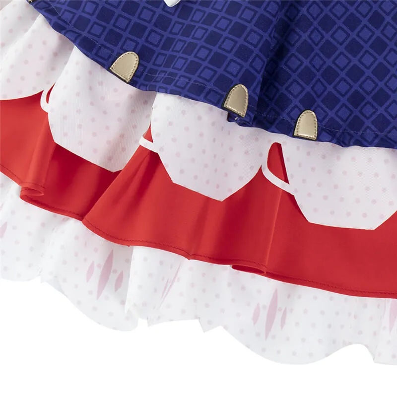 Game Arena of Valor Coffee Maid Dress Lovely Sexy Daji Dress Blue Maid Cosplay Costume