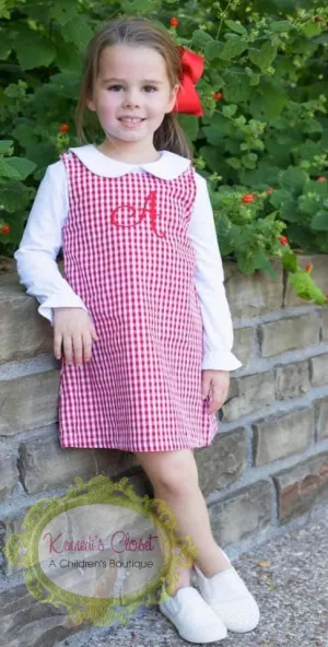 Girls Gingham Aline Dress