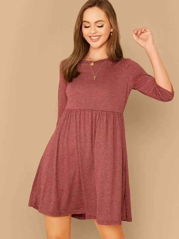 Heather Knit Tee Dress