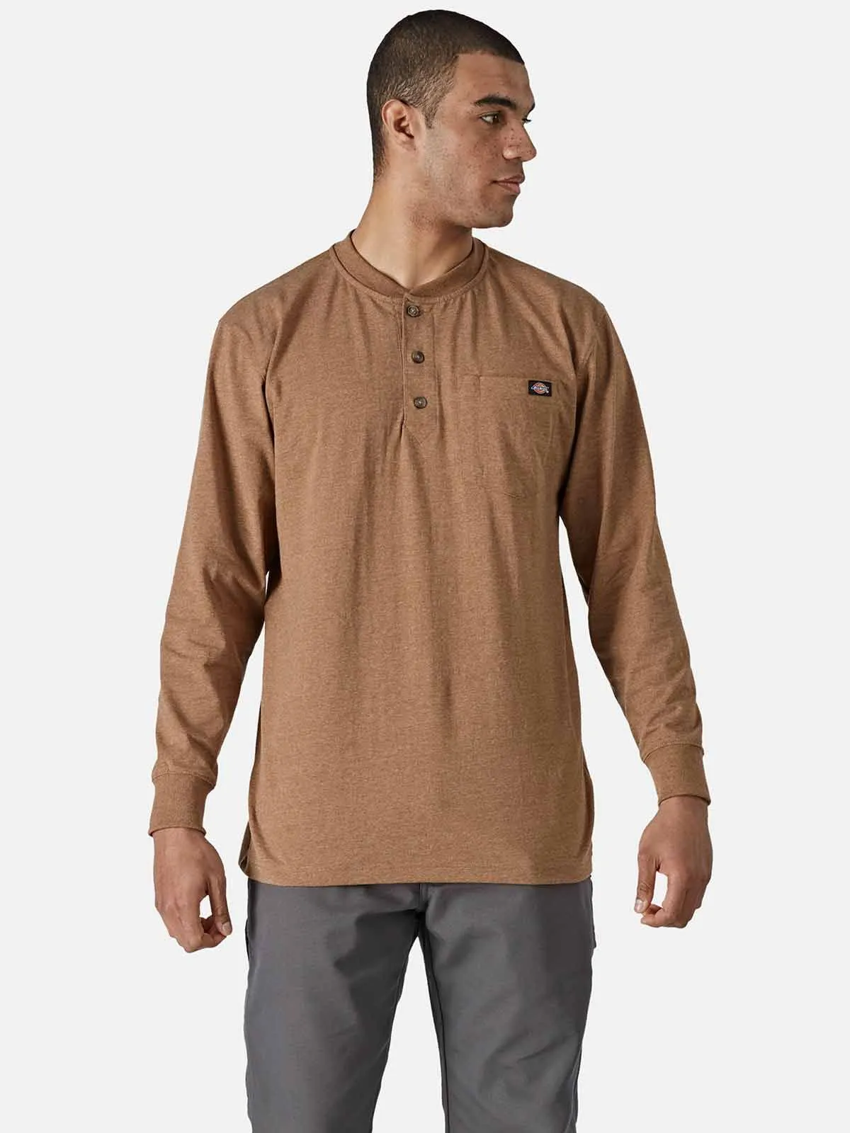 Heavyweight&#x20;Henley&#x20;Work&#x20;Shirt&#x20;-&#x20;Dickies