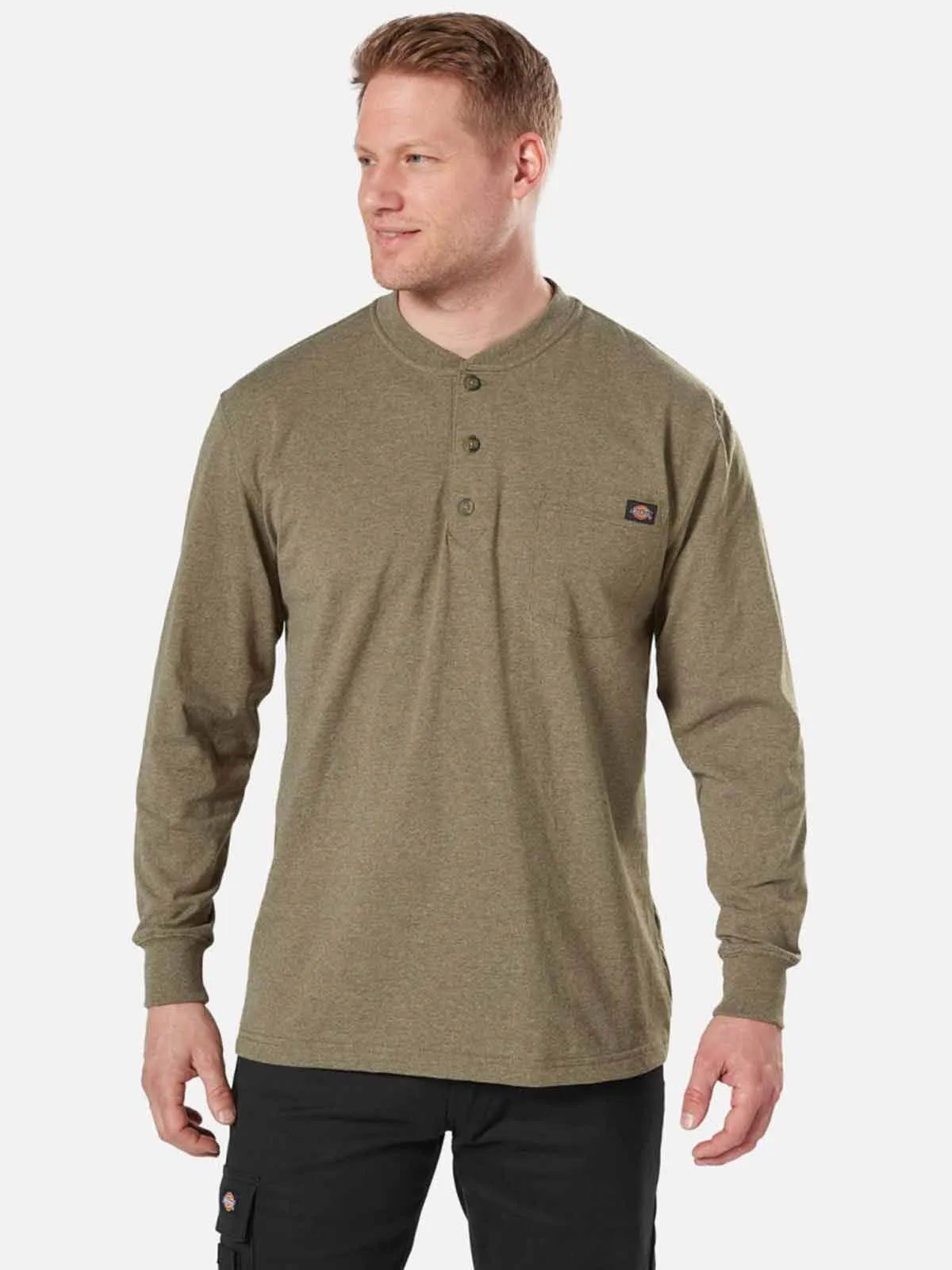 Heavyweight&#x20;Henley&#x20;Work&#x20;Shirt&#x20;-&#x20;Dickies