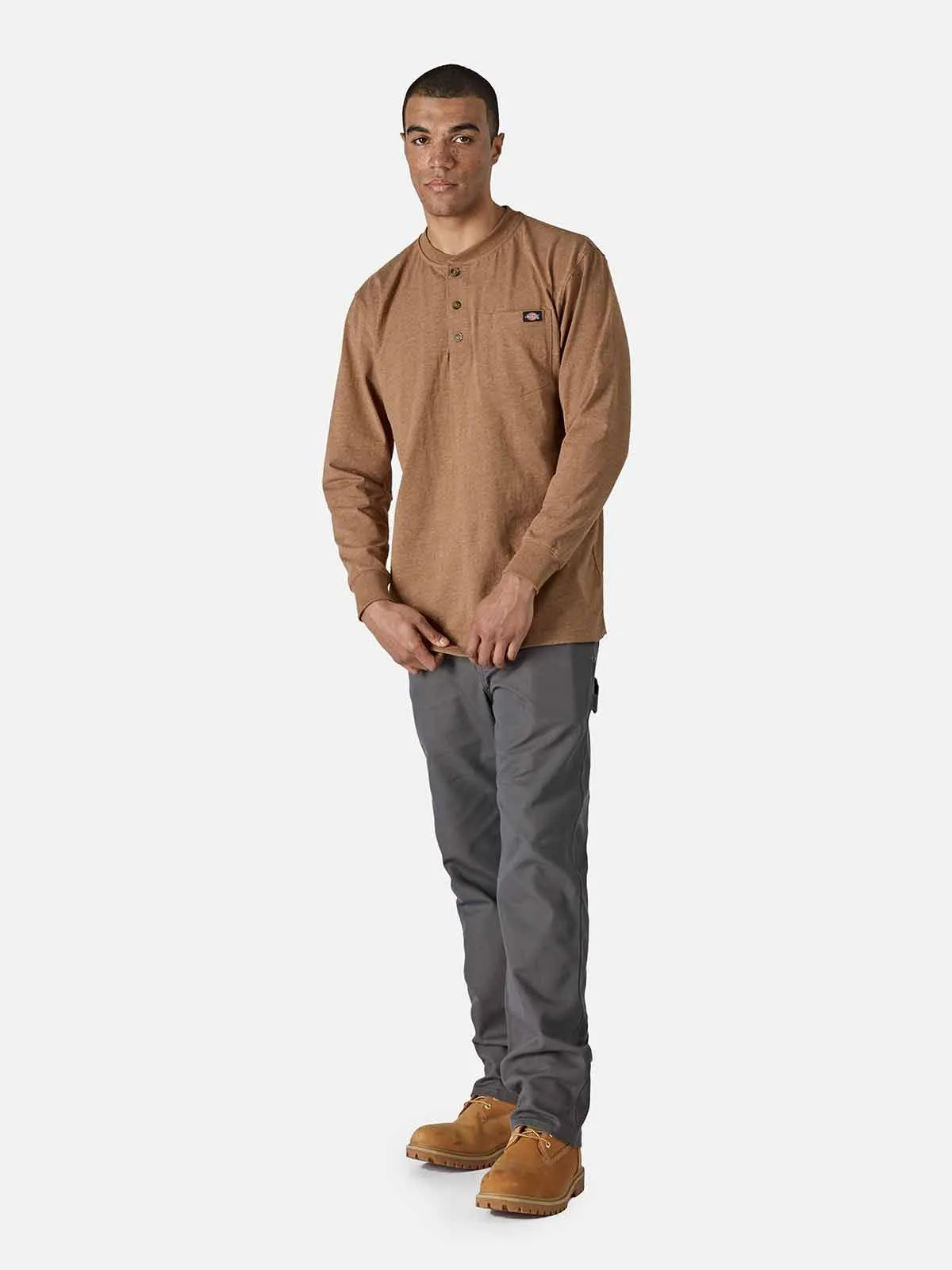 Heavyweight&#x20;Henley&#x20;Work&#x20;Shirt&#x20;-&#x20;Dickies