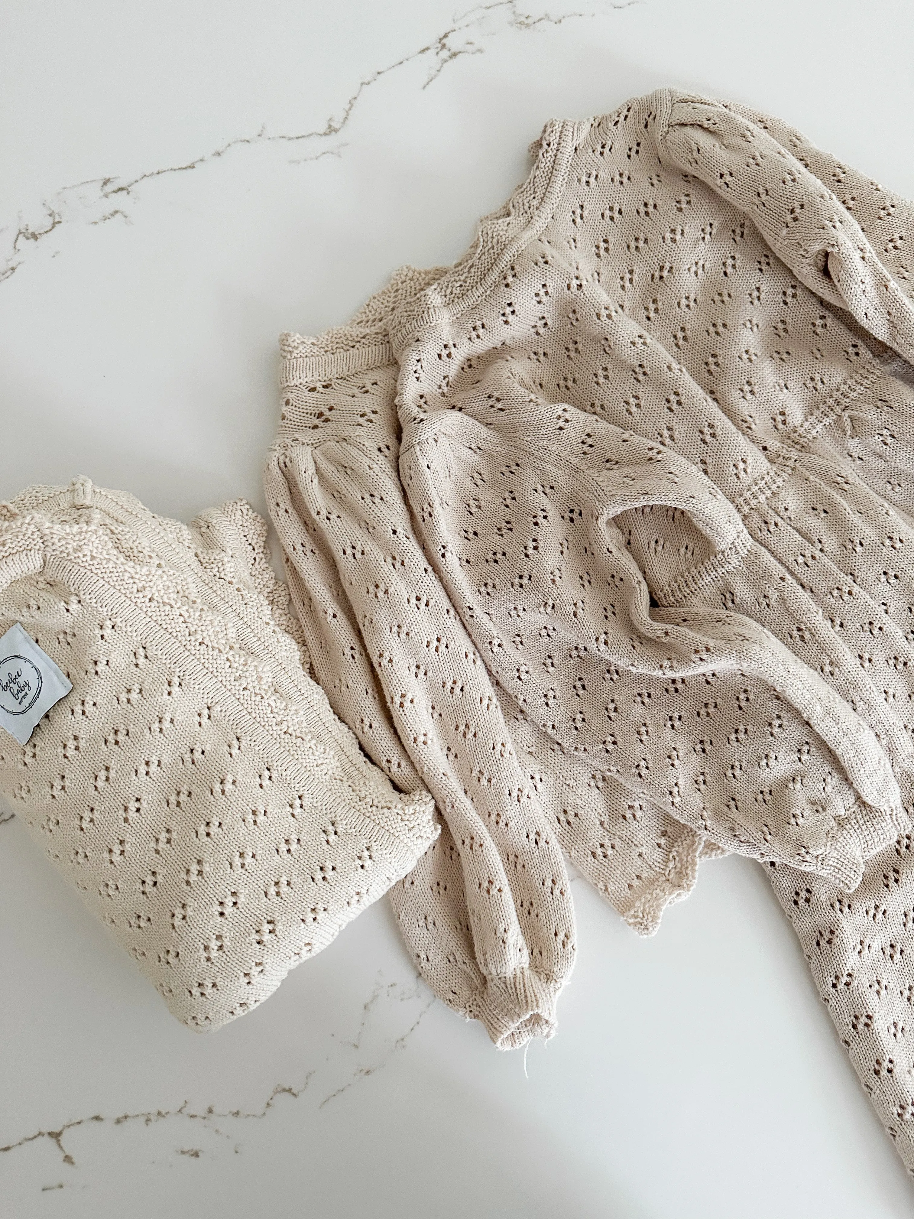 Hollow Out Knit Dress - OAT