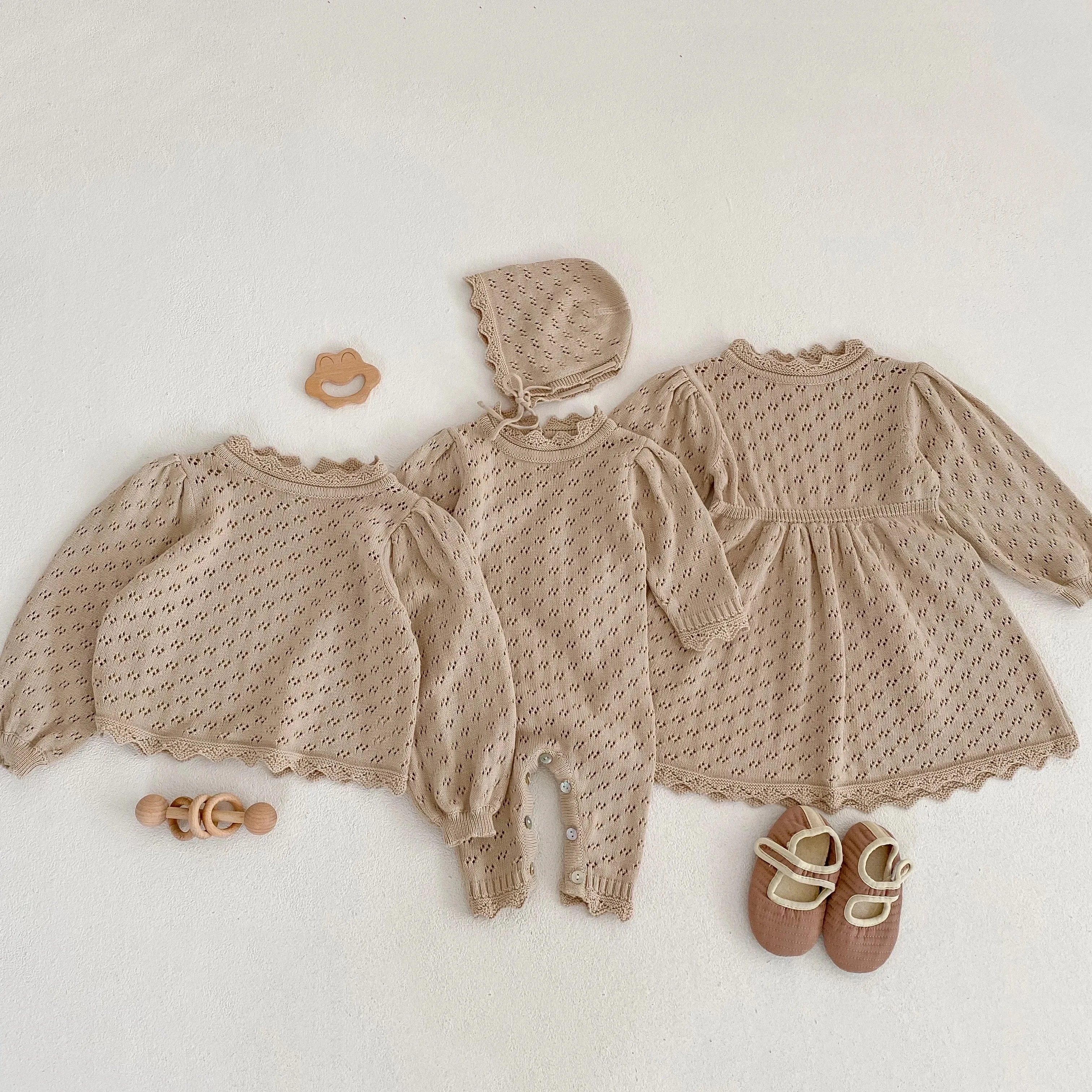 Hollow Out Knit Dress - OAT