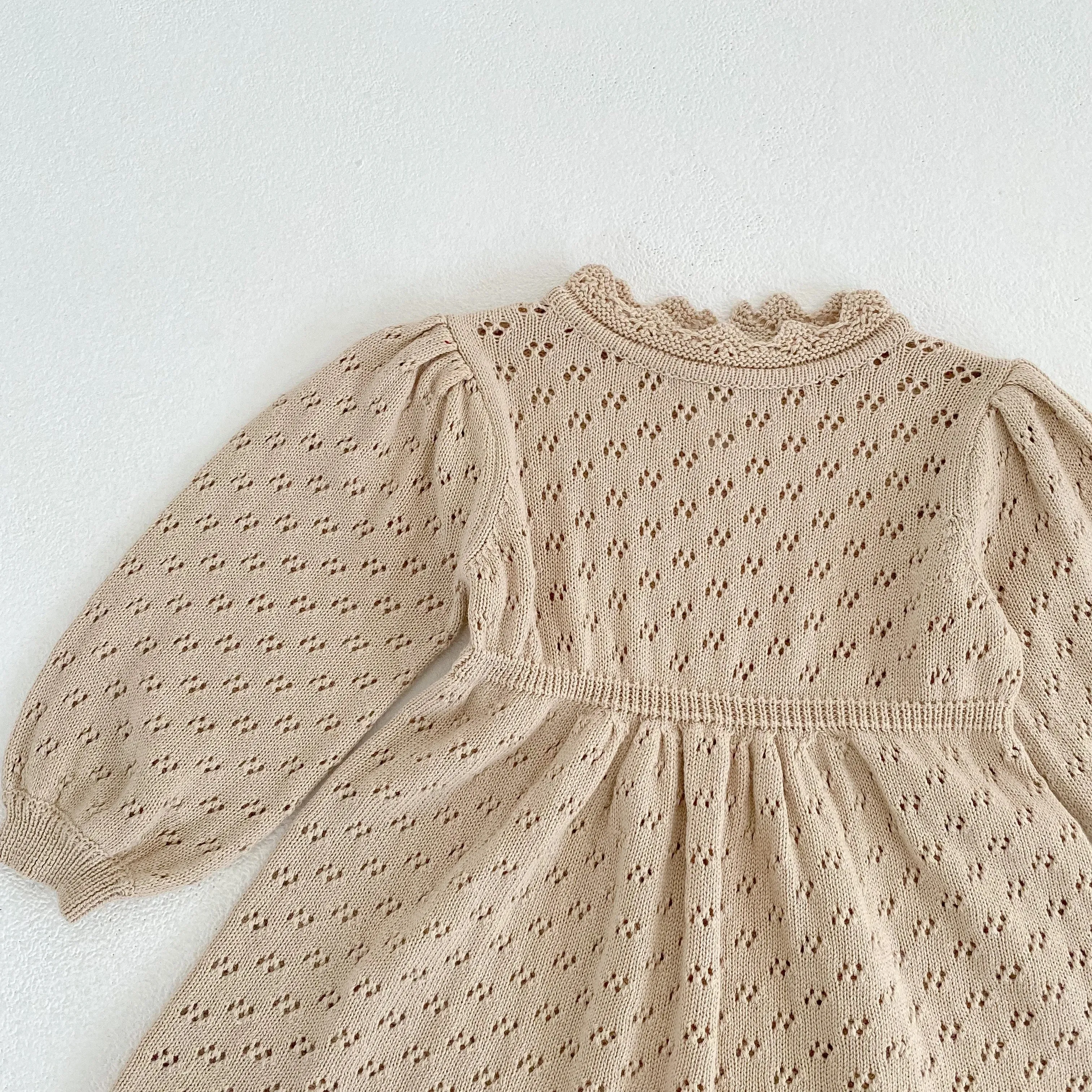 Hollow Out Knit Dress - OAT