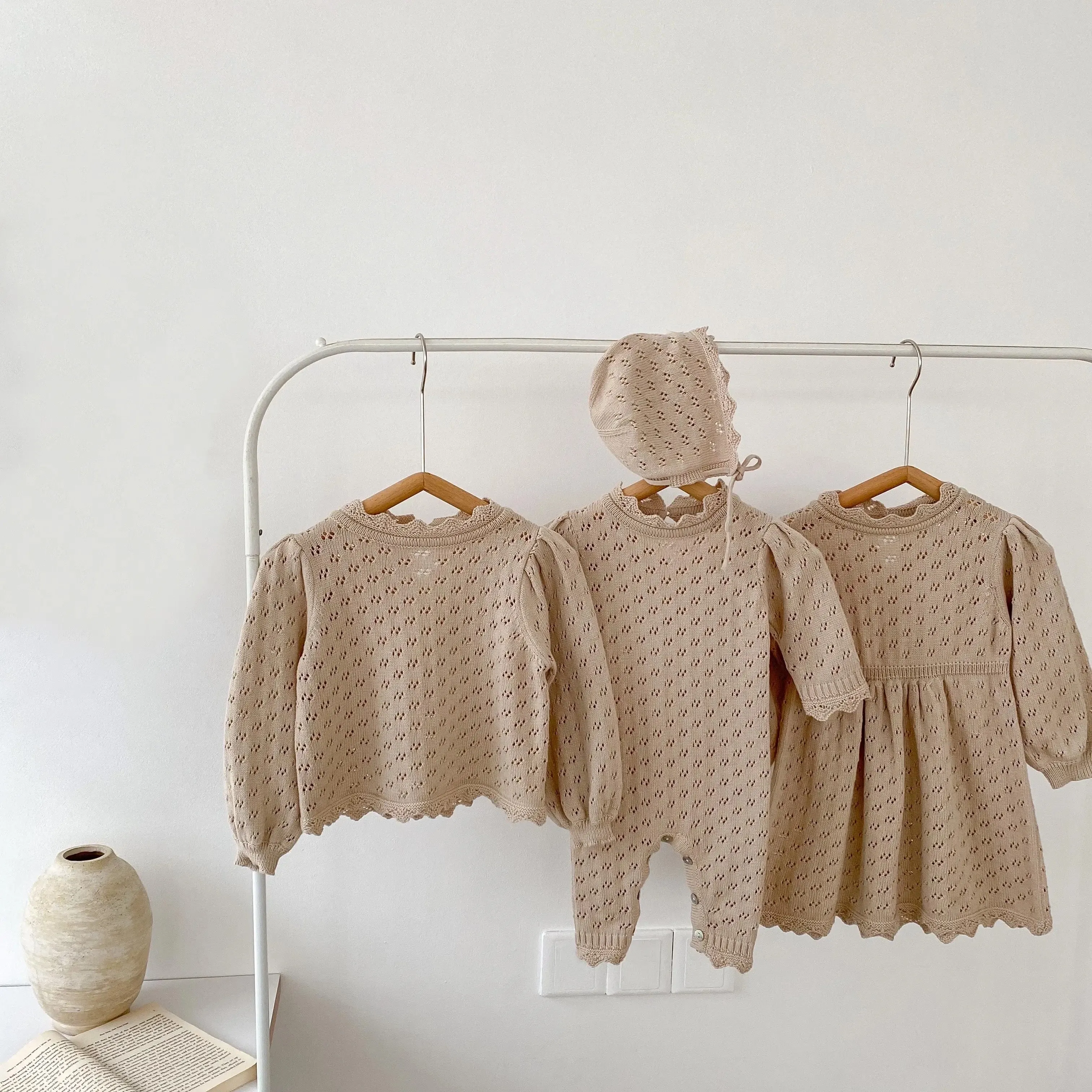 Hollow Out Knit Dress - OAT