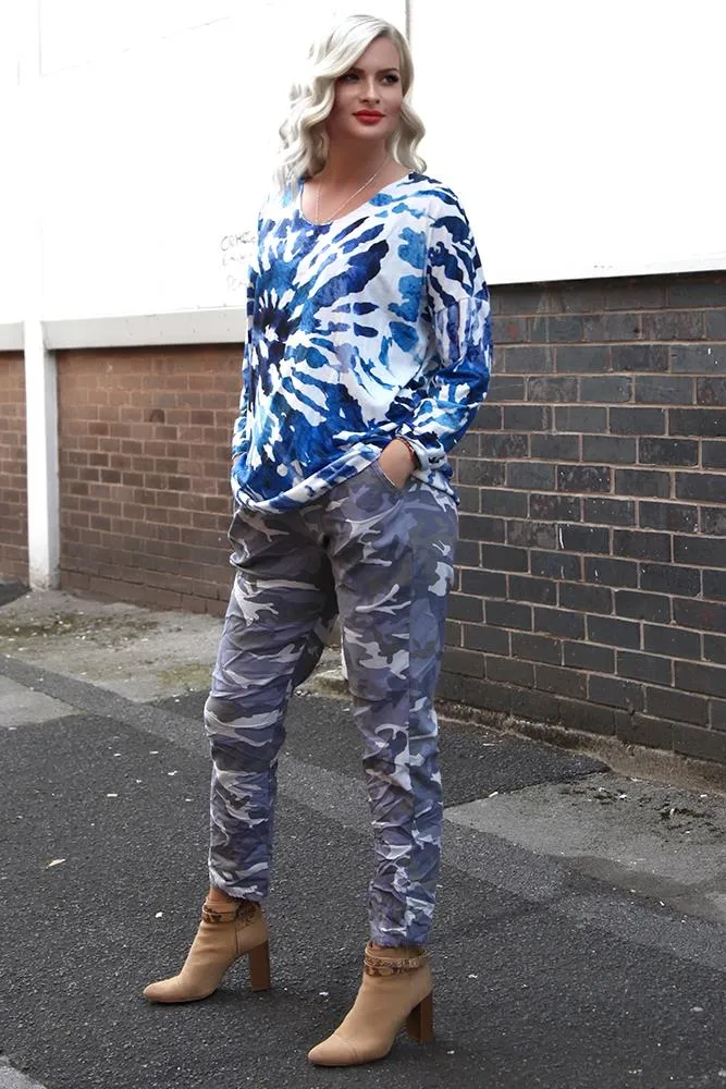 Italian Tie Dye Fine Knit Top