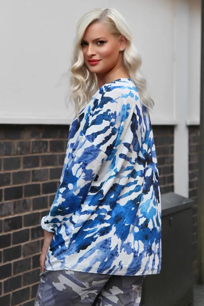 Italian Tie Dye Fine Knit Top