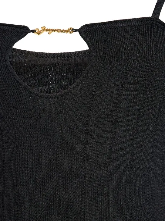 Jacquemus   La Robe Sierra Bretelles knit midi dress 