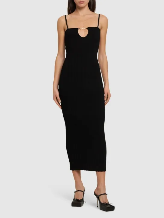 Jacquemus   La Robe Sierra Bretelles knit midi dress 