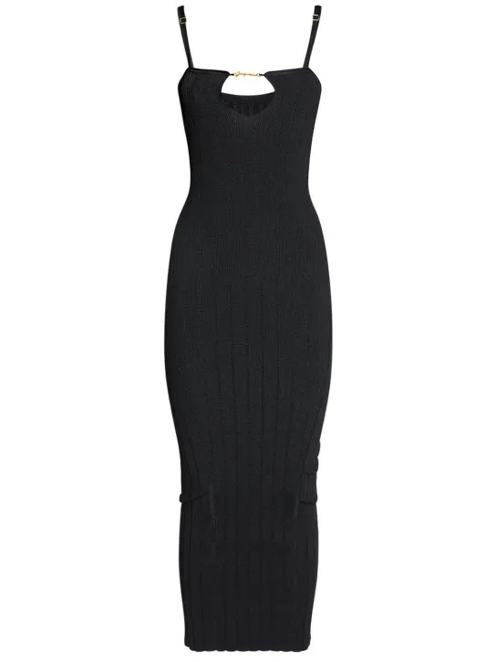 Jacquemus   La Robe Sierra Bretelles knit midi dress 