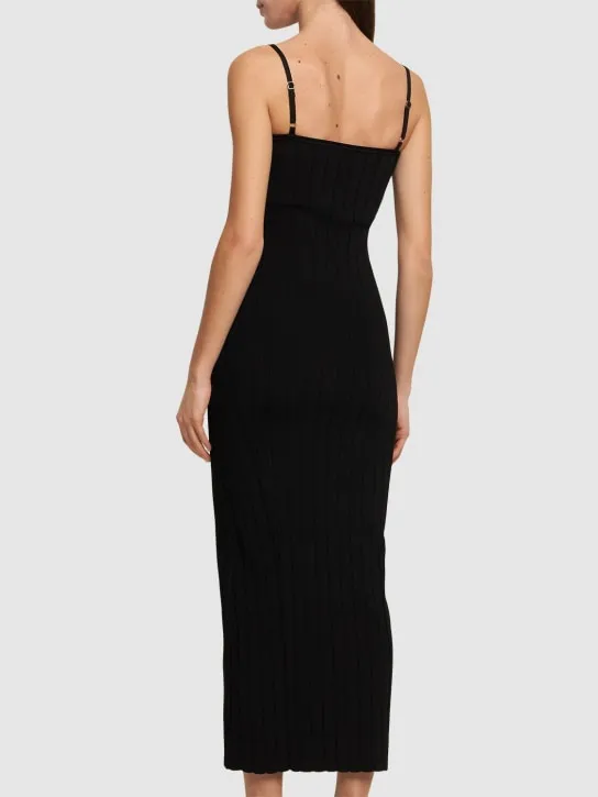 Jacquemus   La Robe Sierra Bretelles knit midi dress 