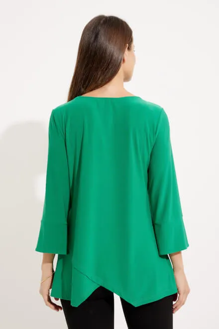 JOSEPH RIBKOFF 233081 Keyhole Neckline Bell Sleeve Top