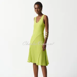 Joseph Ribkoff Asymmetric Sleeveless Dress - Style 242110 (Keylime)