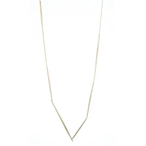 Kinetic Gold Asymmetrical Spear Station Necklace