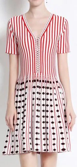 Knit Geometric Dress