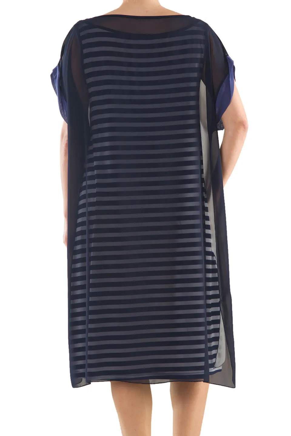 La Mouette Women's Plus Size Printed Chiffon Tunic Dress