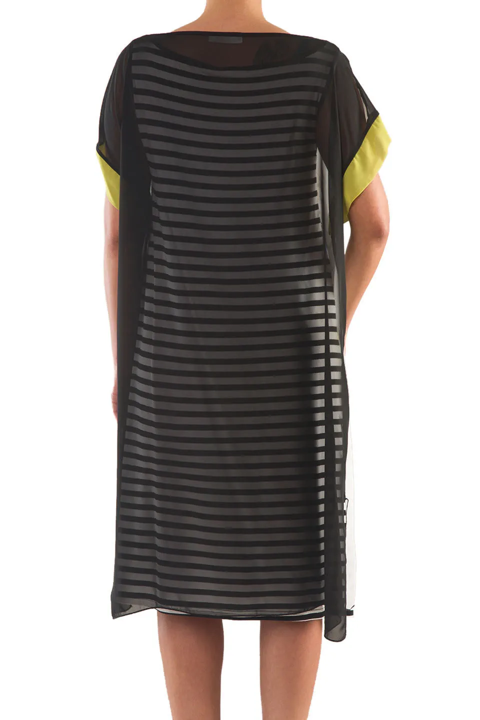 La Mouette Women's Plus Size Printed Chiffon Tunic Dress