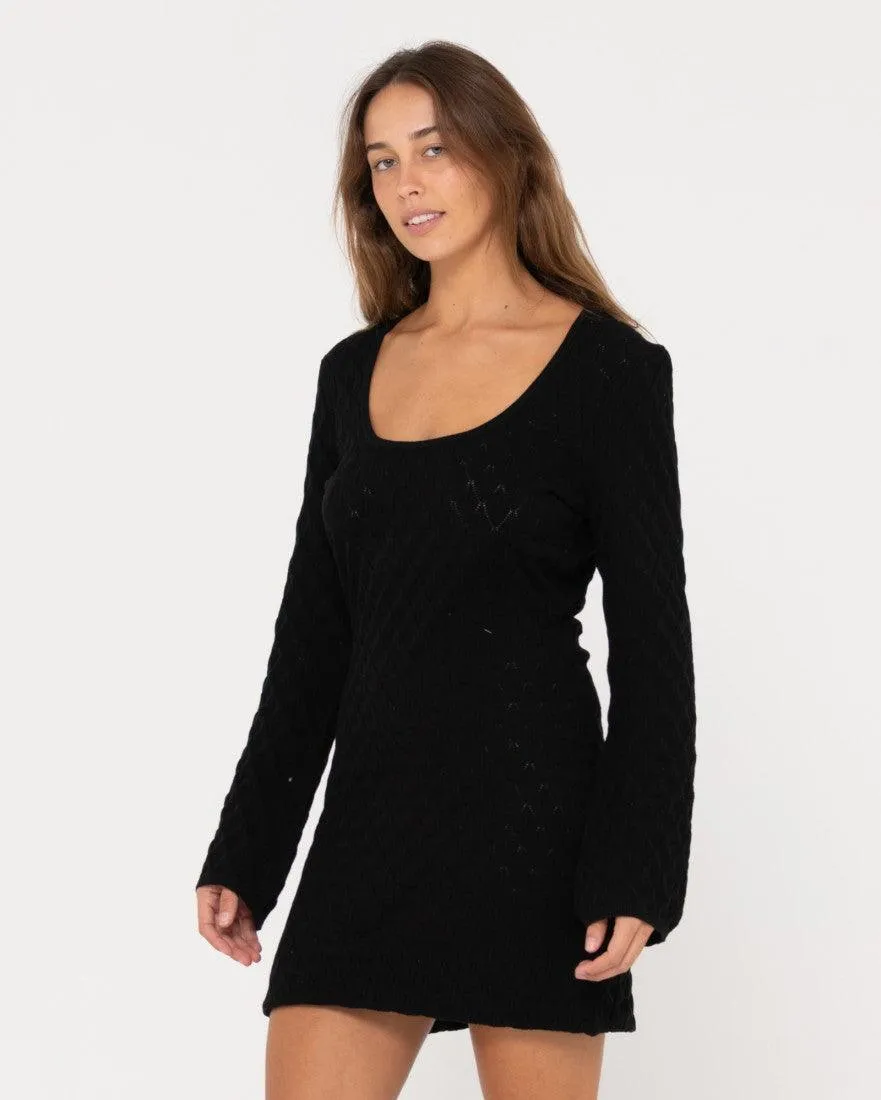 Leo Long Sleeve Knit Mini Dress