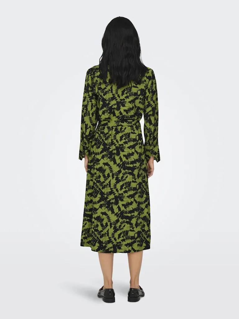 Line Life Midi Shirt Dress - Woodbine