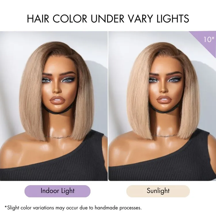 Luvme All-Day Comfort Wig Blunt Cut Bob Glueless Minimalist HD Lace Short Human Hair Wig Pre-Cut Lace