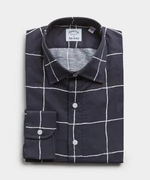 Made in the USA Hamilton   Todd Snyder Windowpane Shirt in Navy