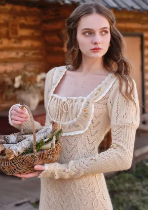 Maple Syrup Corn Knitted Dress