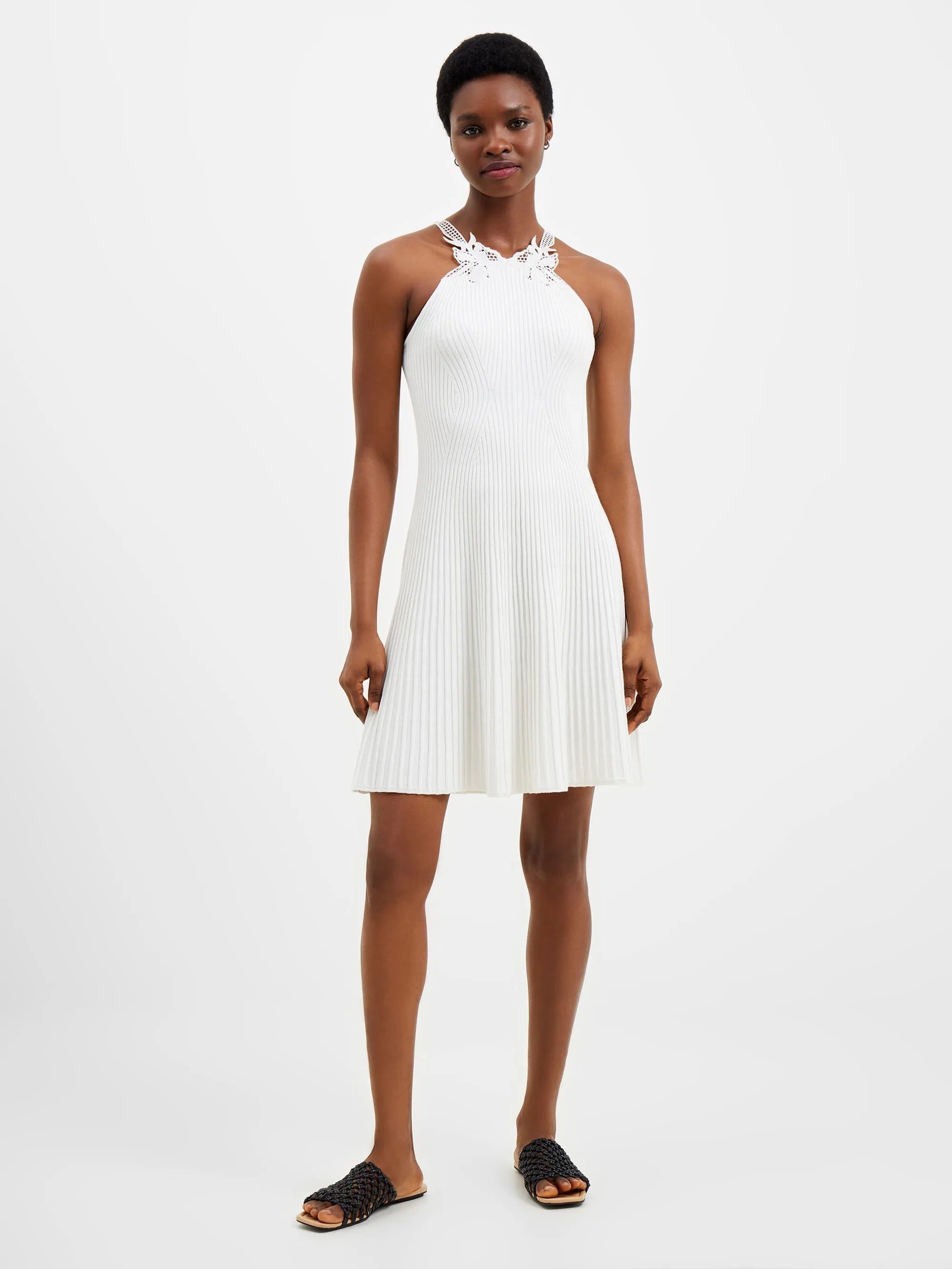 Mari Knit Lace Mix Dress