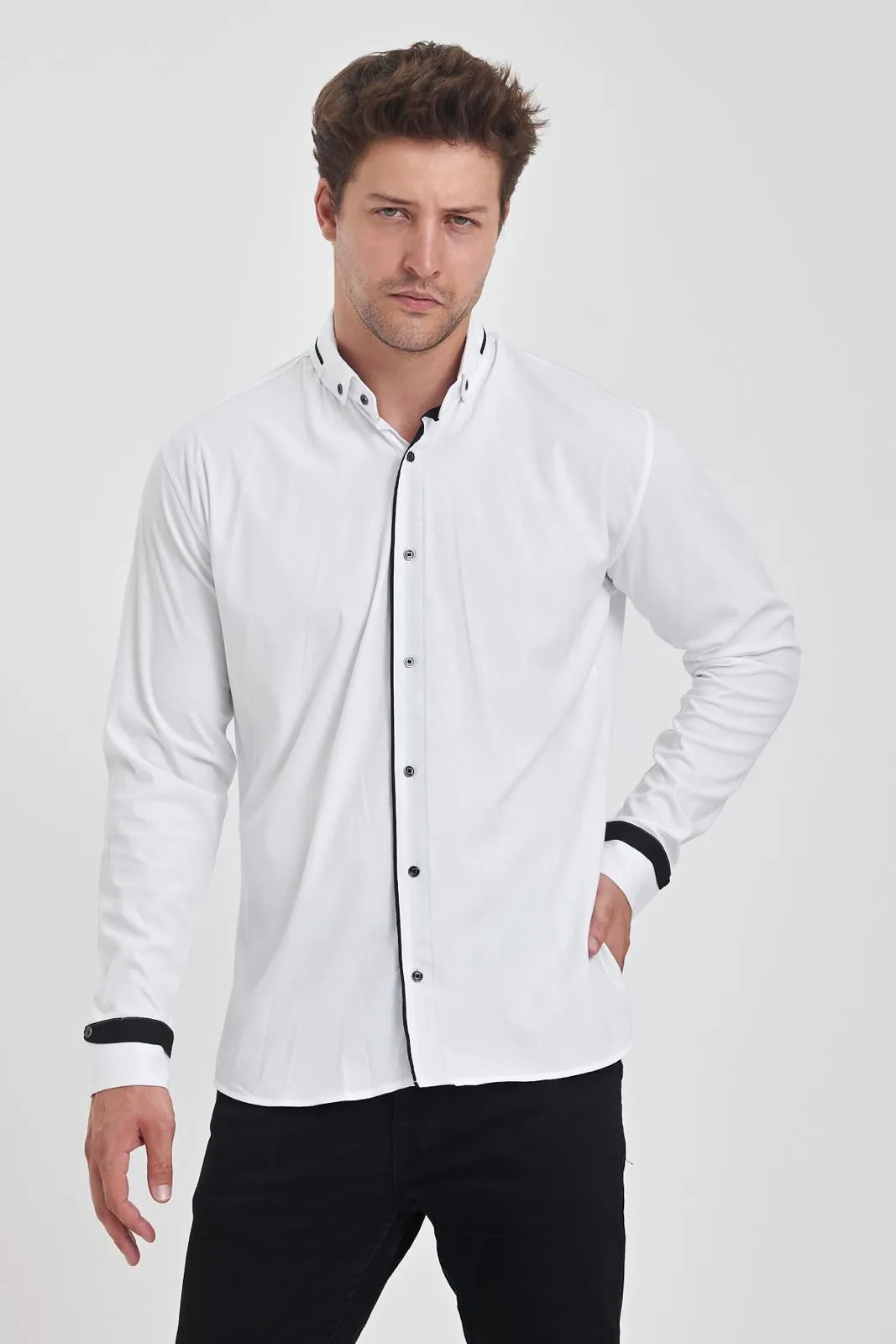 Men's Classic Button-Down Shirt – Timeless Style, Premium Comfort | 015