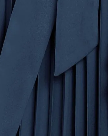 Midi Dress With Pleated Skirt | Dress Blue