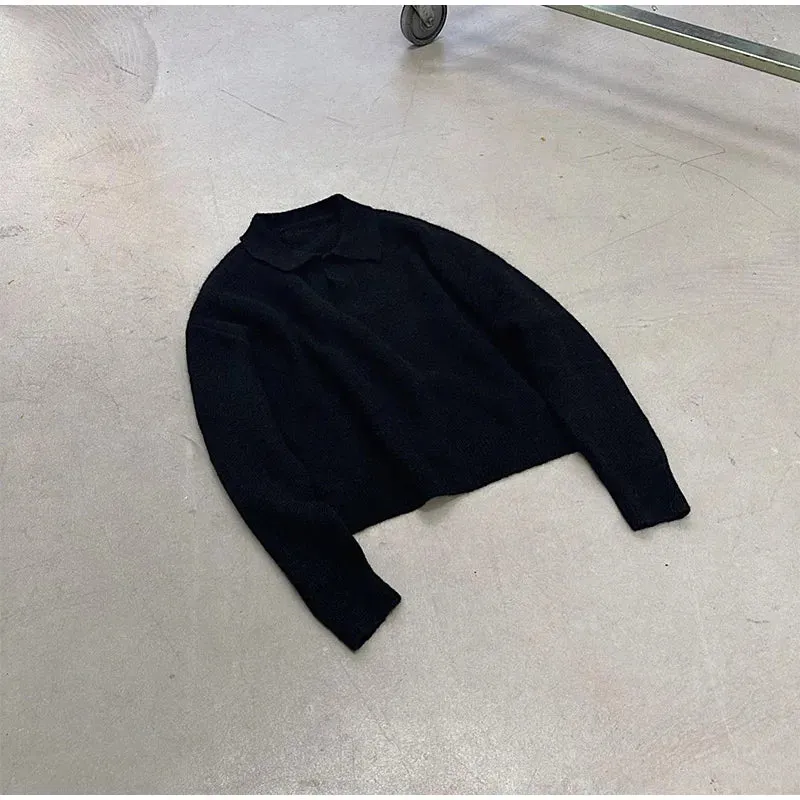 Minimalist Cream Knit Sweater