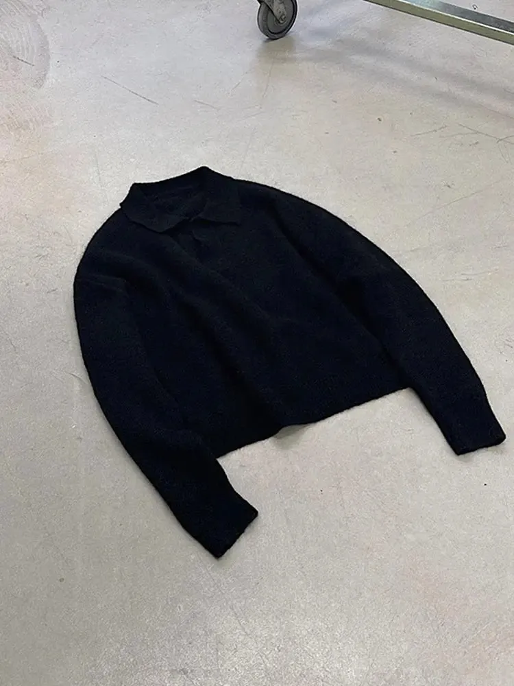 Minimalist Cream Knit Sweater