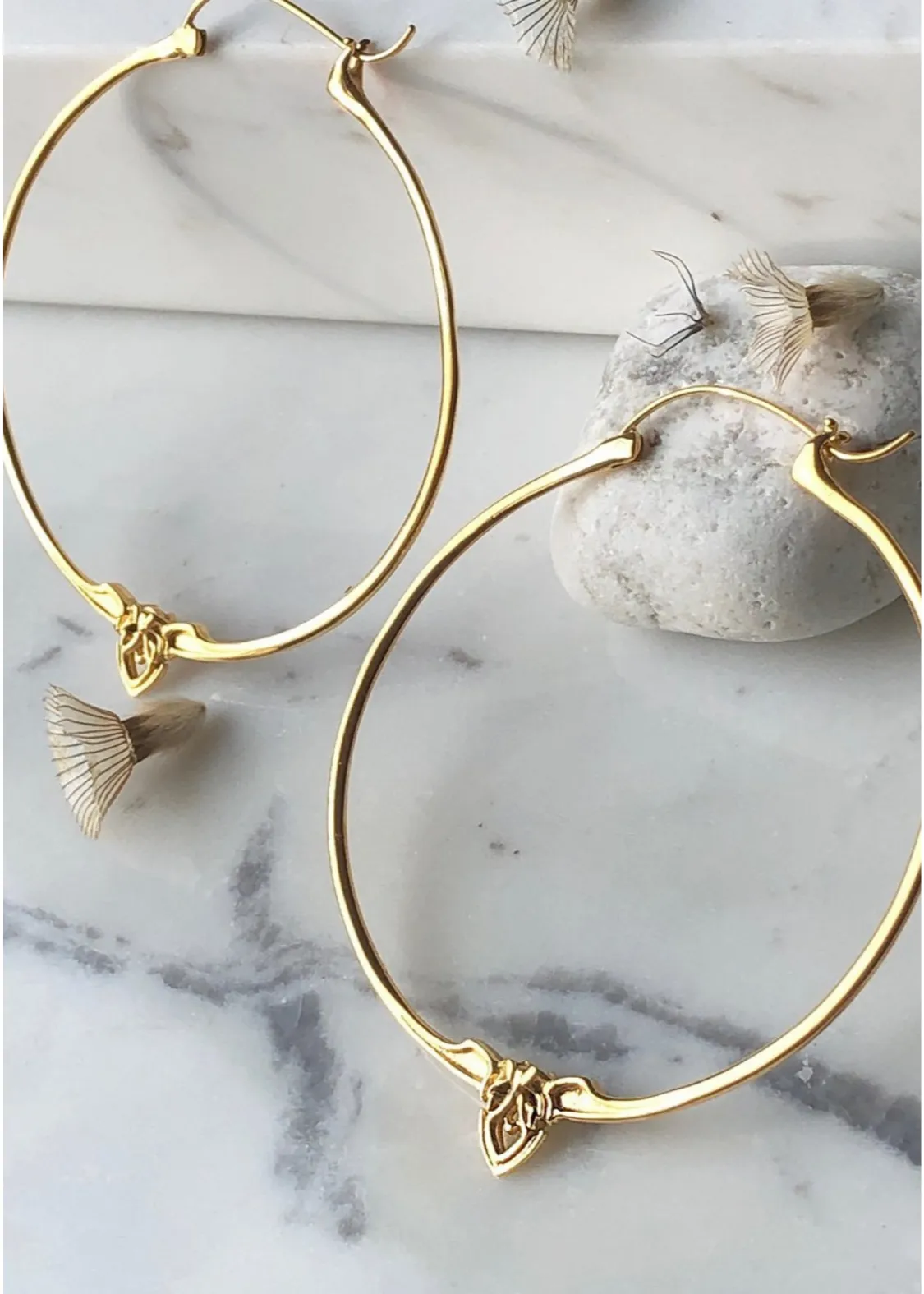 Minimalist Hoops in Gold