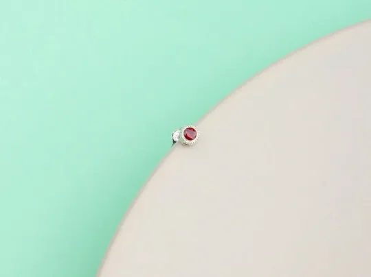 Minimalist Ruby Studs