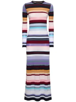 Missoni   Wool blend long sleeve knit maxi dress 