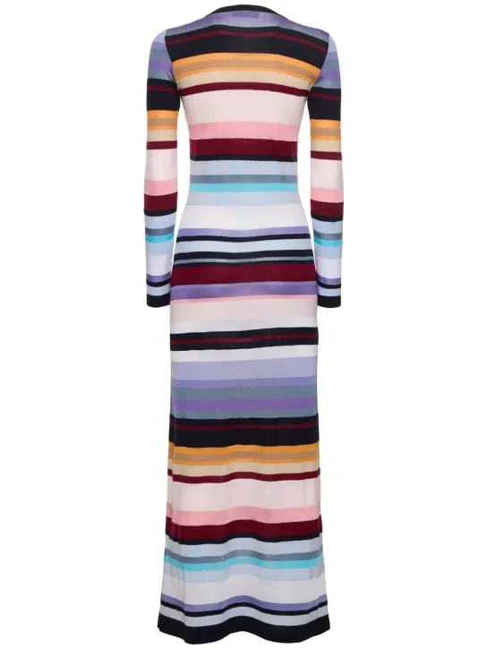 Missoni   Wool blend long sleeve knit maxi dress 