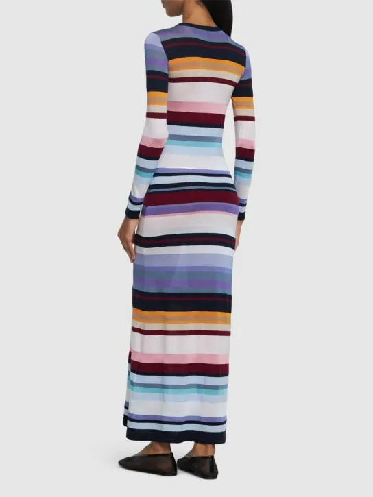Missoni   Wool blend long sleeve knit maxi dress 