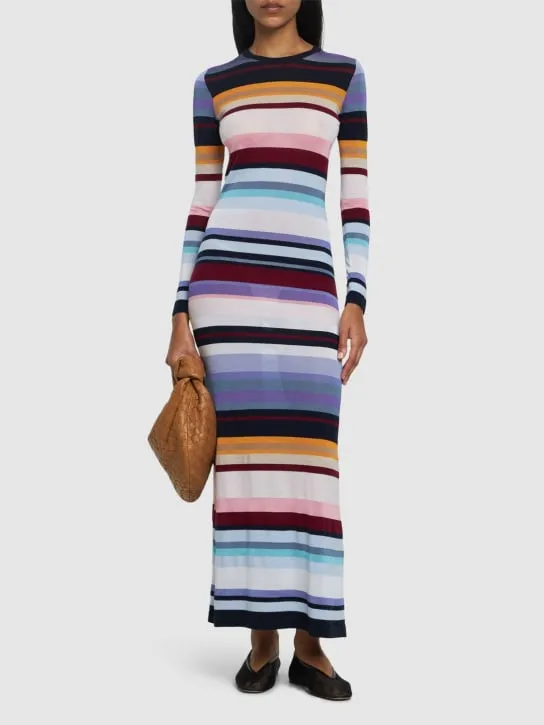 Missoni   Wool blend long sleeve knit maxi dress 